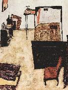 Egon Schiele Schieles Wohnzimmer in Neulengbach oil painting